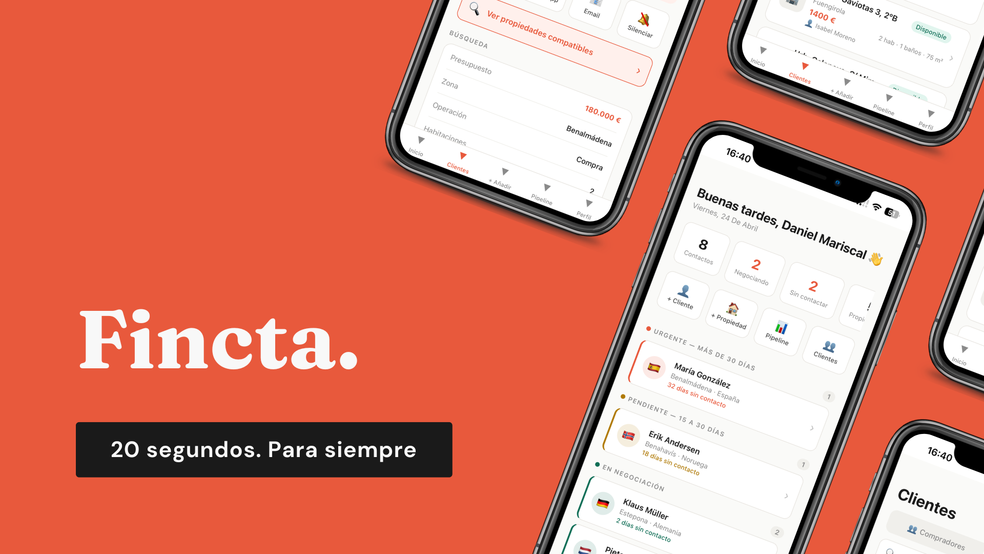 Fincta — CRM gratuito para agentes y agencias inmobiliarias. Nunca más pierdas un cliente.
